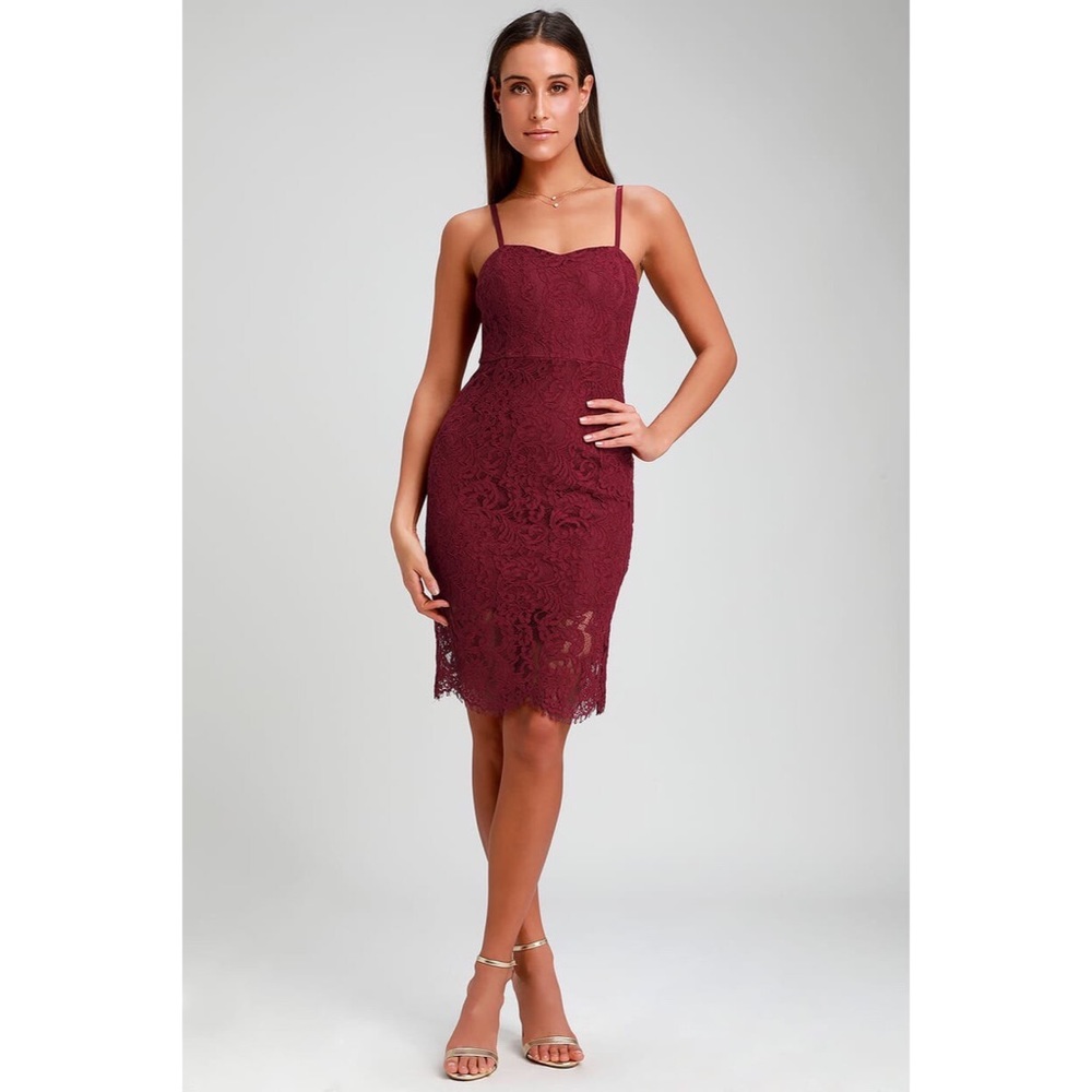 Brand New Lulus License to love burgundy dress